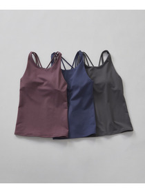 【Julier】プレミアムフローキャミソール/パット付き・UVカット・吸汗速乾・ホットヨガ対応・水着・水陸両用 詳細画像 グレー 9