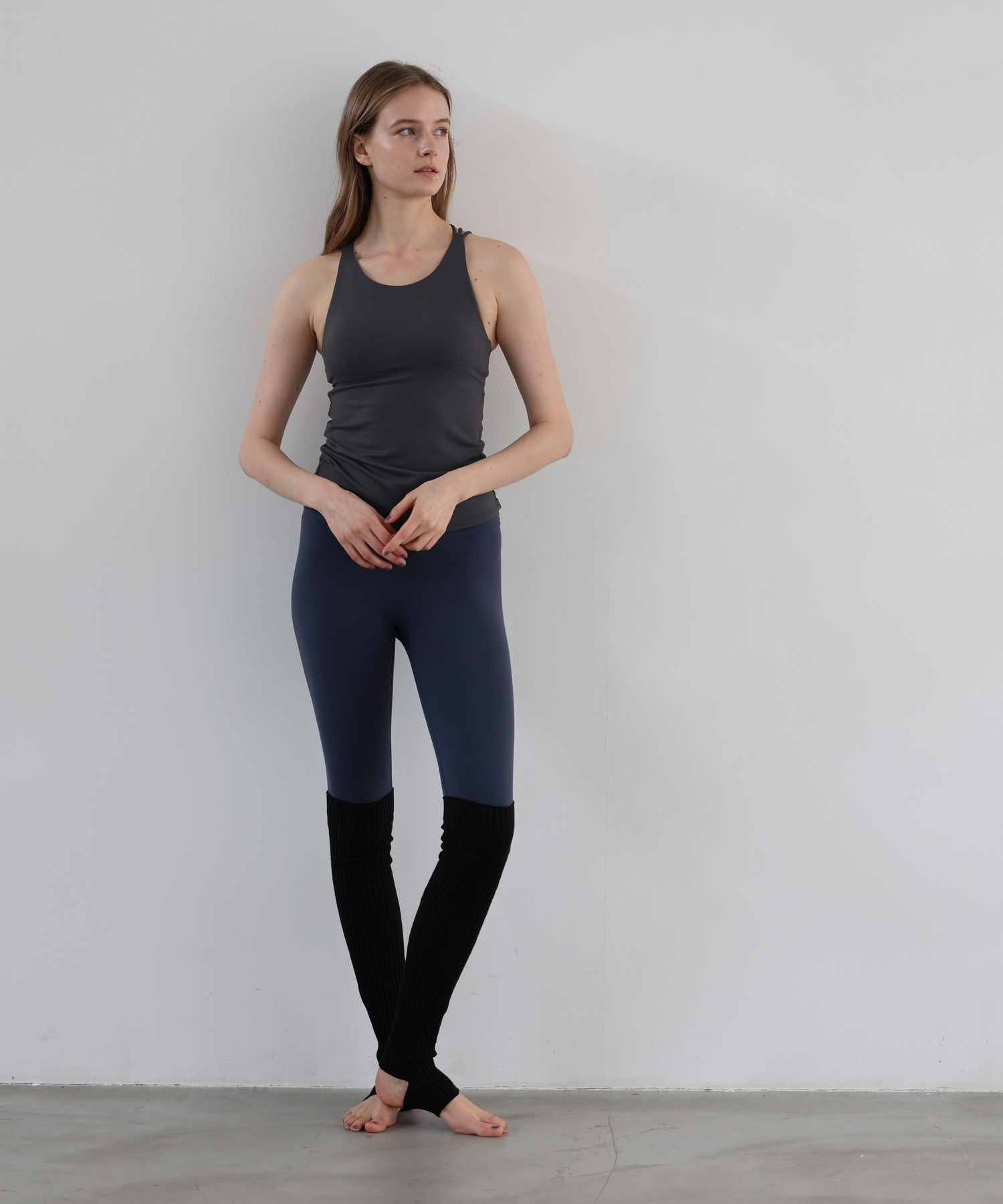 【Julier】プレミアムフローキャミソール/パット付き・UVカット・吸汗速乾・ホットヨガ対応・水着・水陸両用 詳細画像 グレー 1