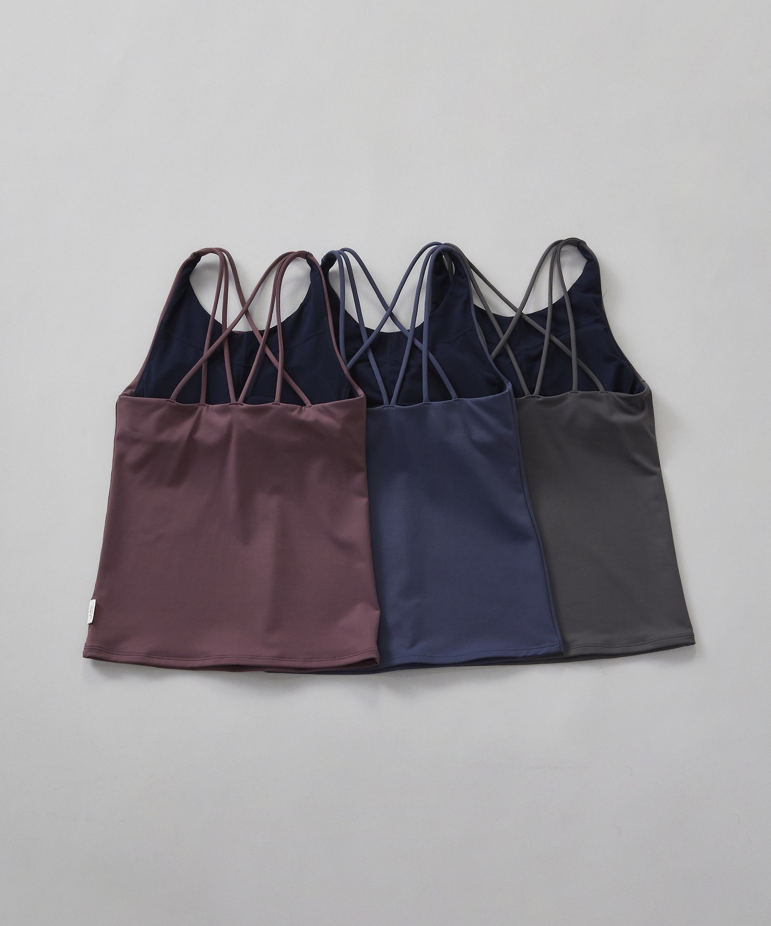 【Julier】プレミアムフローキャミソール/パット付き・UVカット・吸汗速乾・ホットヨガ対応・水着・水陸両用 詳細画像 グレー 10