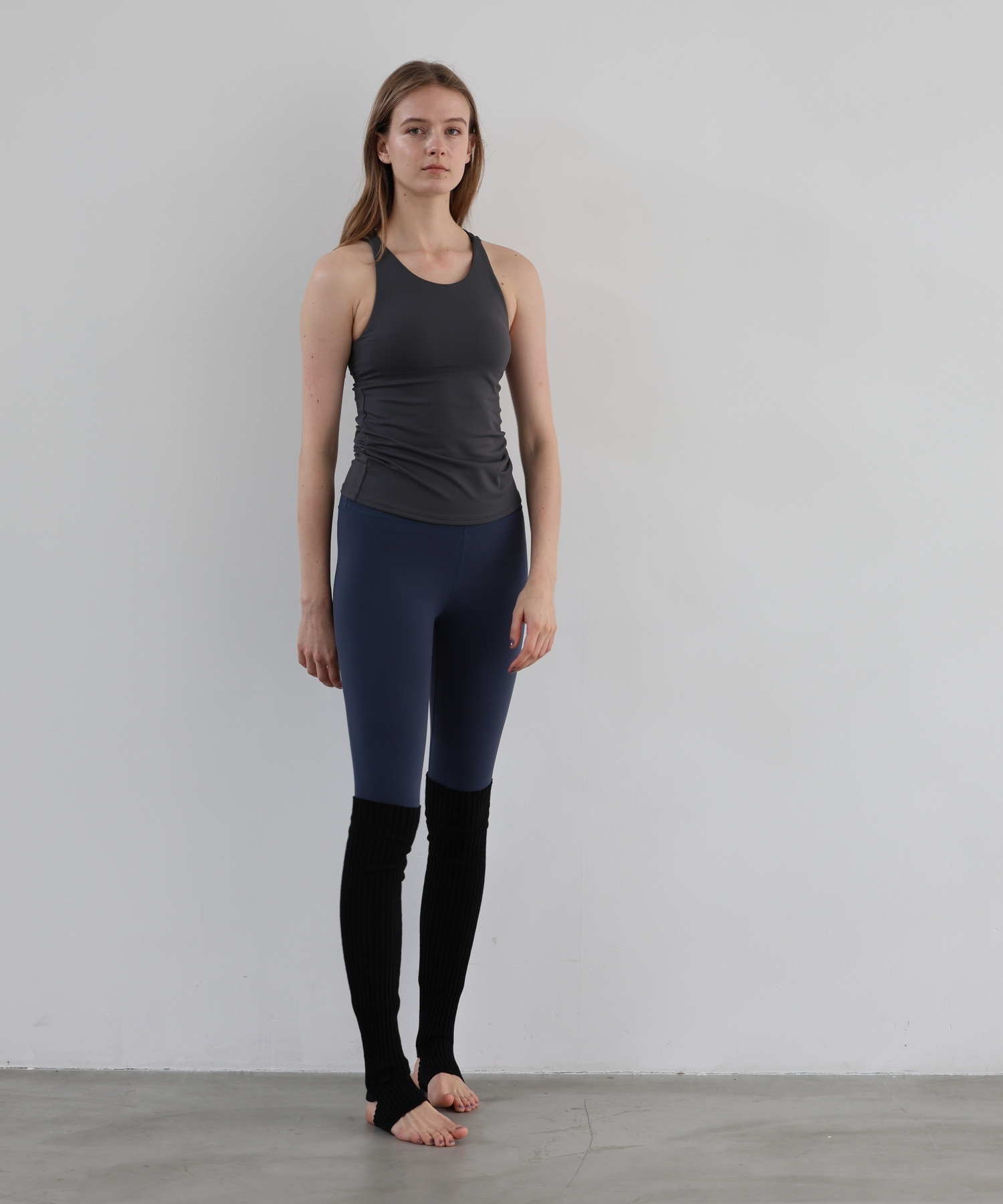 【Julier】プレミアムフローキャミソール/パット付き・UVカット・吸汗速乾・ホットヨガ対応・水着・水陸両用 詳細画像 グレー 2