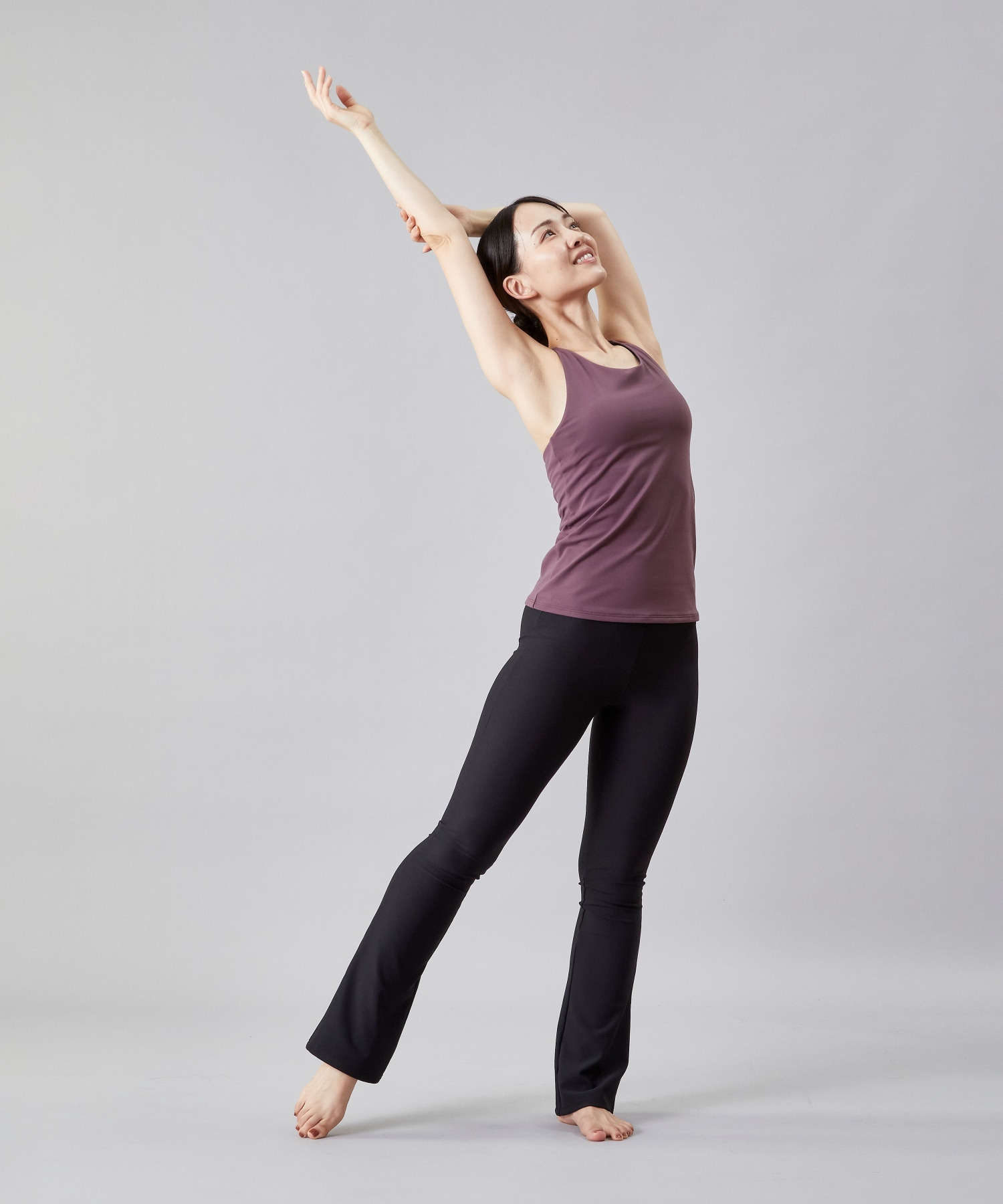 【Julier】プレミアムフローキャミソール/パット付き・UVカット・吸汗速乾・ホットヨガ対応・水着・水陸両用 詳細画像 グレー 7