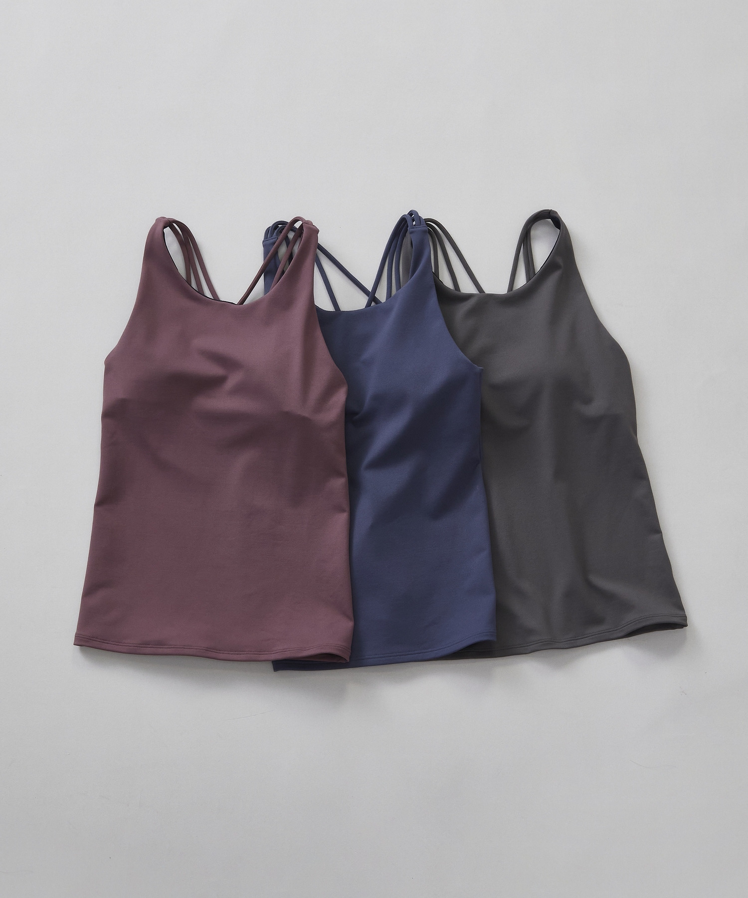 【Julier】プレミアムフローキャミソール/パット付き・UVカット・吸汗速乾・ホットヨガ対応・水着・水陸両用 詳細画像 グレー 9