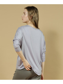 【Julier】エコリヨセルハーフスリーブプルオーバー/保湿・吸湿・ハイストレッチ・マタニティ対応 詳細画像 ブラック 3