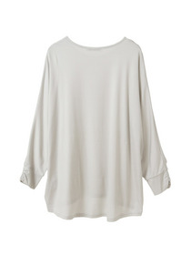 【Julier】エコリヨセルハーフスリーブプルオーバー/保湿・吸湿・ハイストレッチ・マタニティ対応 詳細画像 ブラック 6