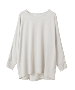 【Julier】エコリヨセルハーフスリーブプルオーバー/保湿・吸湿・ハイストレッチ・マタニティ対応 詳細画像 ライトグレー 1