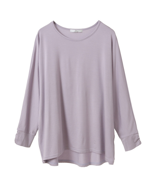 エコリヨセルハーフスリーブプルオーバー/保湿・吸湿・ハイストレッチ・マタニティ対応 詳細画像 ラベンダー 2