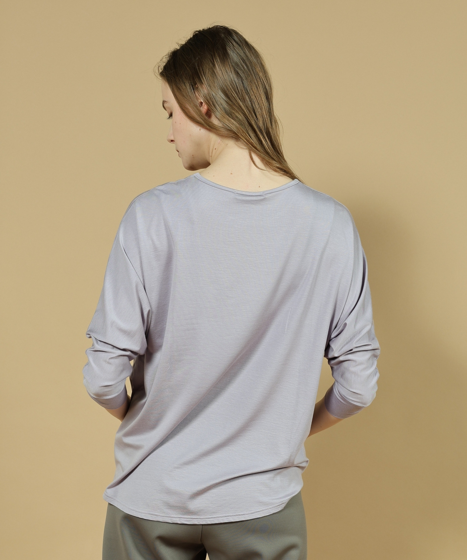 【Julier】エコリヨセルハーフスリーブプルオーバー/保湿・吸湿・ハイストレッチ・マタニティ対応 詳細画像 ブラック 2