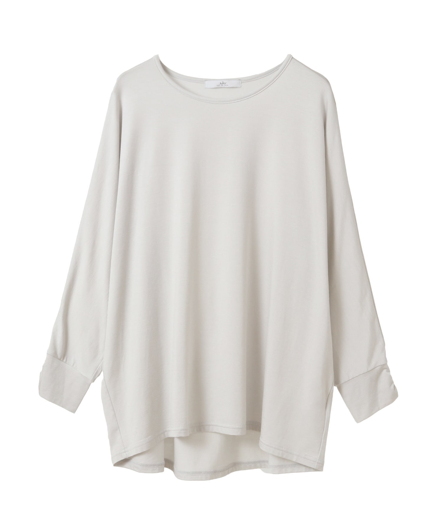 【Julier】エコリヨセルハーフスリーブプルオーバー/保湿・吸湿・ハイストレッチ・マタニティ対応 詳細画像 ライトグレー 1