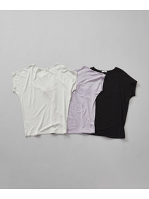 【Julier】エコリヨセル半袖トップス/保湿・吸湿・ハイストレッチ 詳細画像 ブラック 4