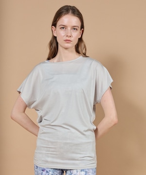 【Julier】エコリヨセル半袖トップス/保湿・吸湿・ハイストレッチ 詳細画像 ライトグレー 1