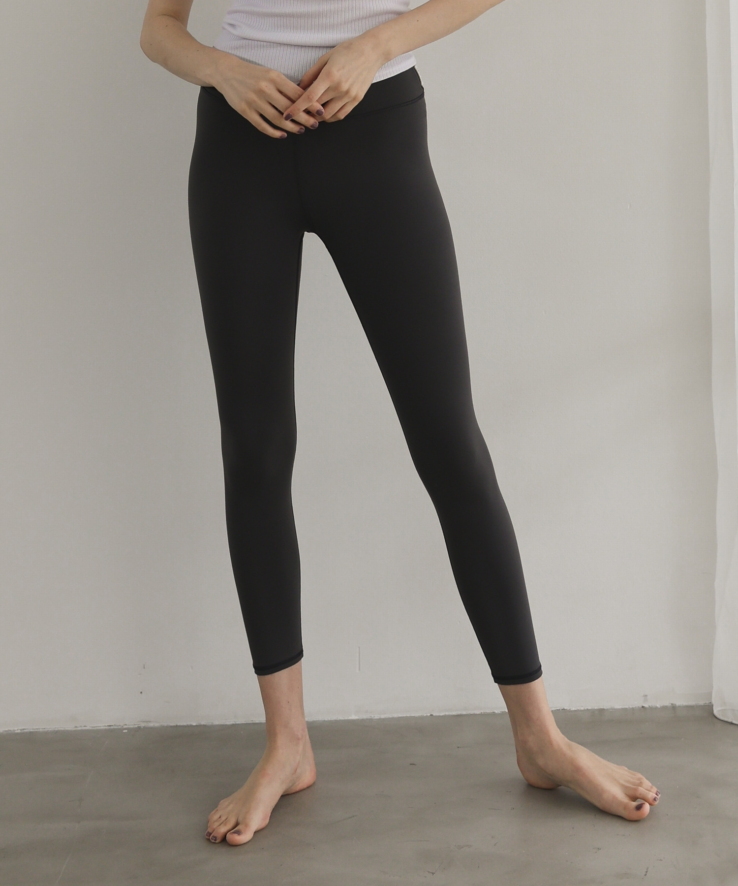 【Julier】【定番】プレミアムフロースーパーハイレギンス/ UVカット・吸汗速乾・ホットヨガ対応・水着・水陸両用 詳細画像 グレー 1