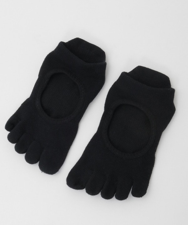 グリップフローソックス/つま先あり・滑り止め付き 詳細画像 ブラック 2