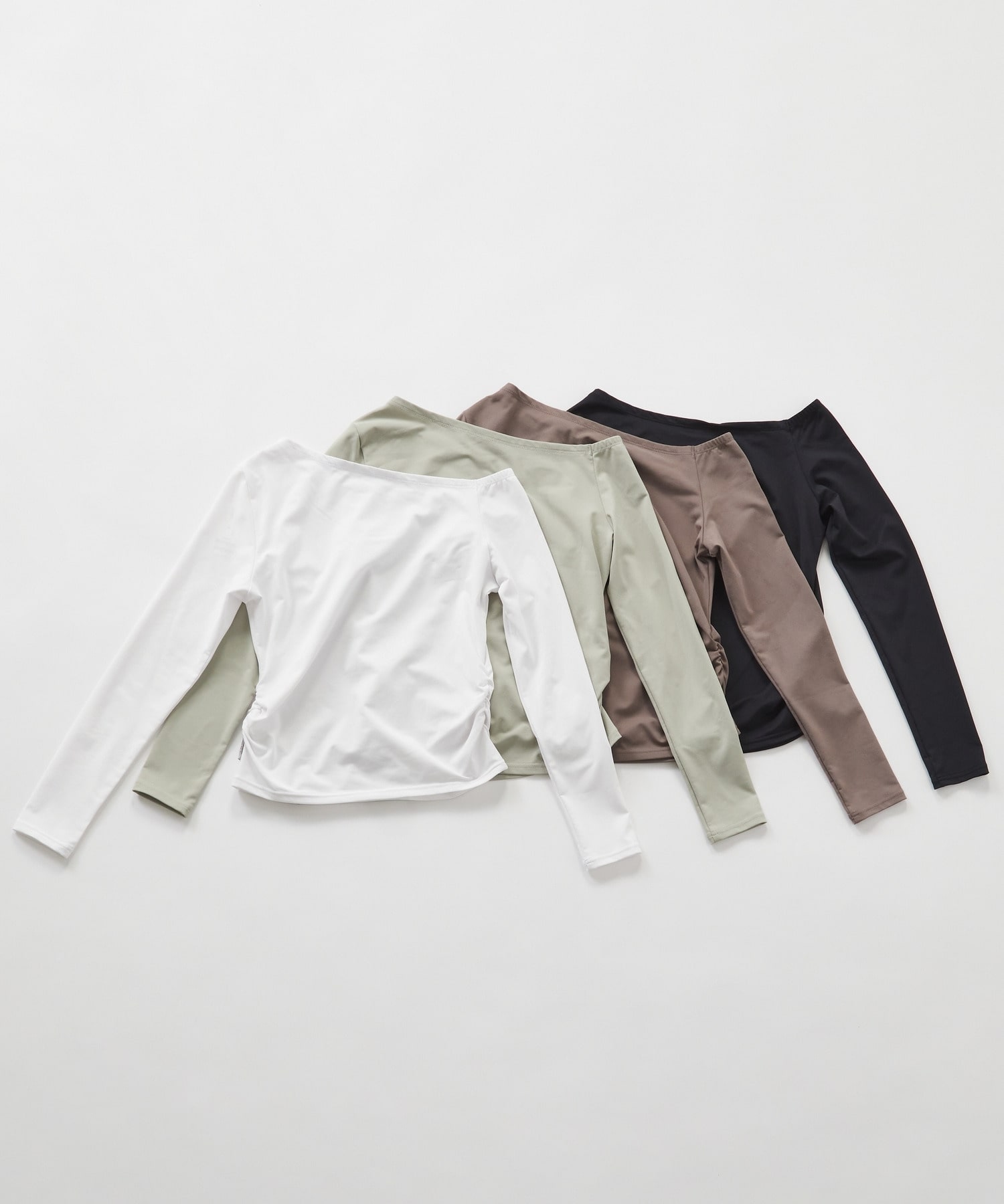 【Julier】Ecocoアシンメトリー ロングスリーブプルオーバー/エコ・UVカット・吸汗速乾・ハイストレッチ・ホットヨガ対応・ラッシュガード 詳細画像 ブラック 6