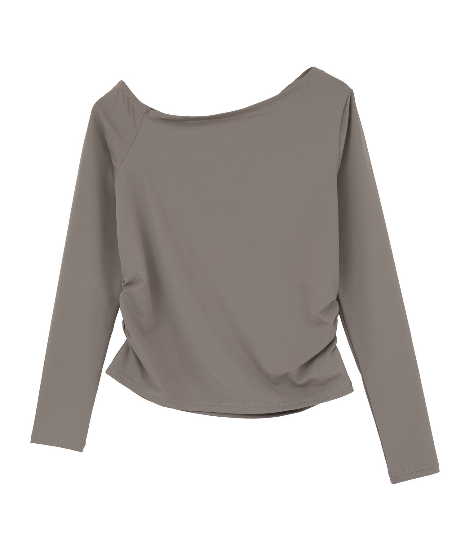 【Julier】Ecocoアシンメトリー ロングスリーブプルオーバー/エコ・UVカット・吸汗速乾・ハイストレッチ・ホットヨガ対応・ラッシュガード 詳細画像 グレイッシュベージュ 2