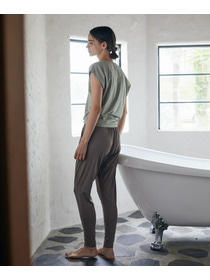 【Julier】【定番】Ecocoフレンチスリーブトップス/エコ・UVカット・吸汗速乾・ハイストレッチ・ホットヨガ対応・ラッシュガード 詳細画像 ブラック 6