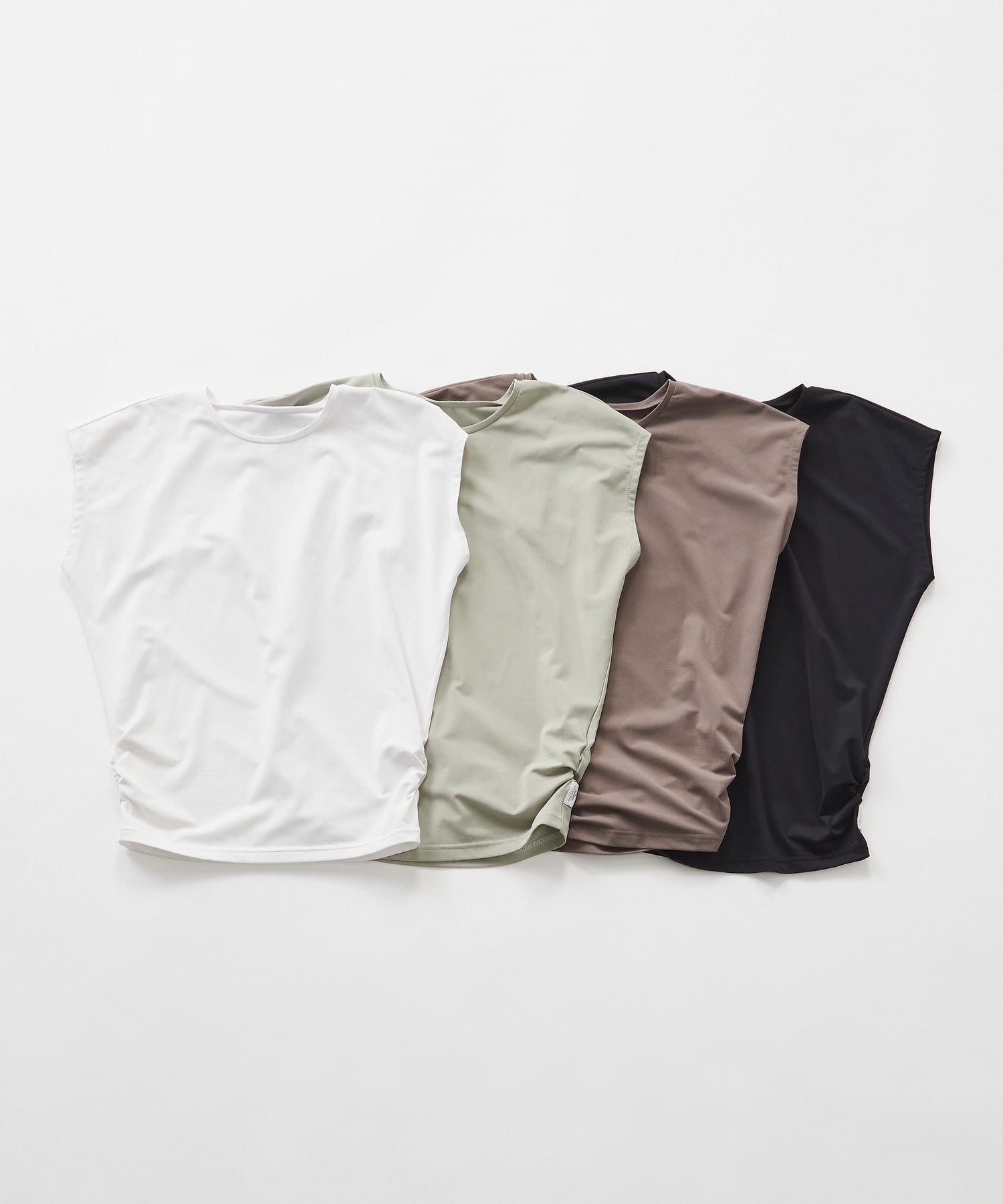 【Julier】【定番】Ecocoフレンチスリーブトップス/エコ・UVカット・吸汗速乾・ハイストレッチ・ホットヨガ対応・ラッシュガード 詳細画像 ブラック 7