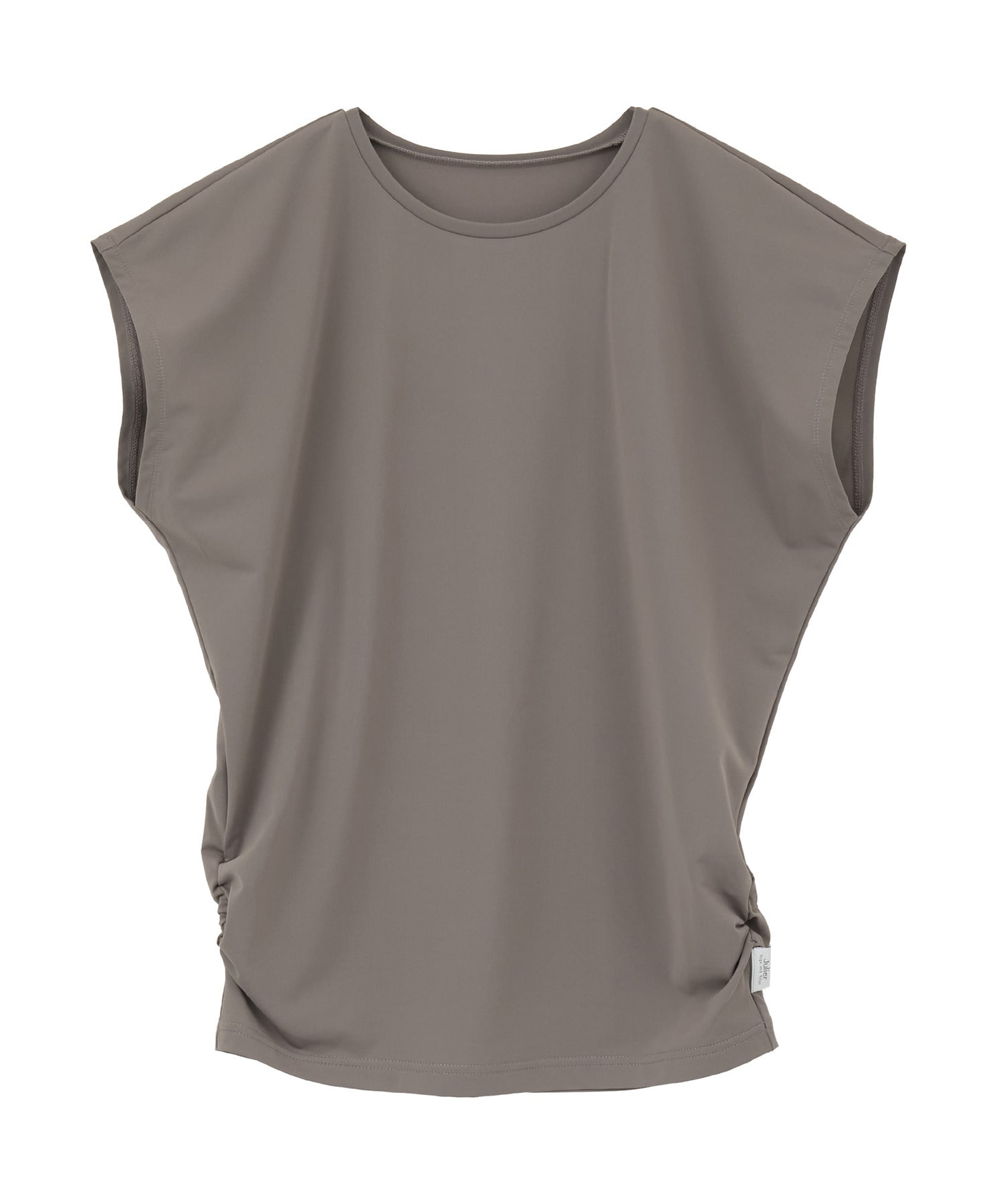 【Julier】【定番】Ecocoフレンチスリーブトップス/エコ・UVカット・吸汗速乾・ハイストレッチ・ホットヨガ対応・ラッシュガード 詳細画像 グレイッシュベージュ 1