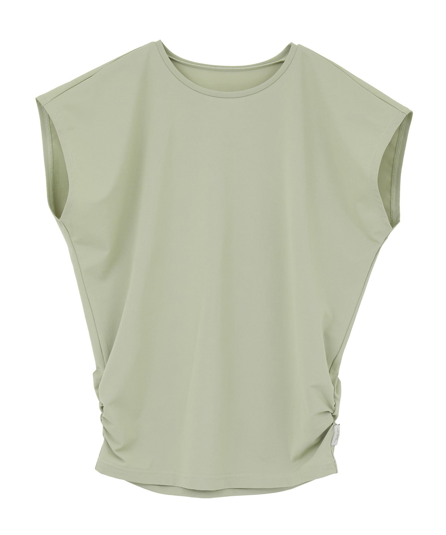 【Julier】【定番】Ecocoフレンチスリーブトップス/エコ・UVカット・吸汗速乾・ハイストレッチ・ホットヨガ対応・ラッシュガード 詳細画像 ライトカーキ 2