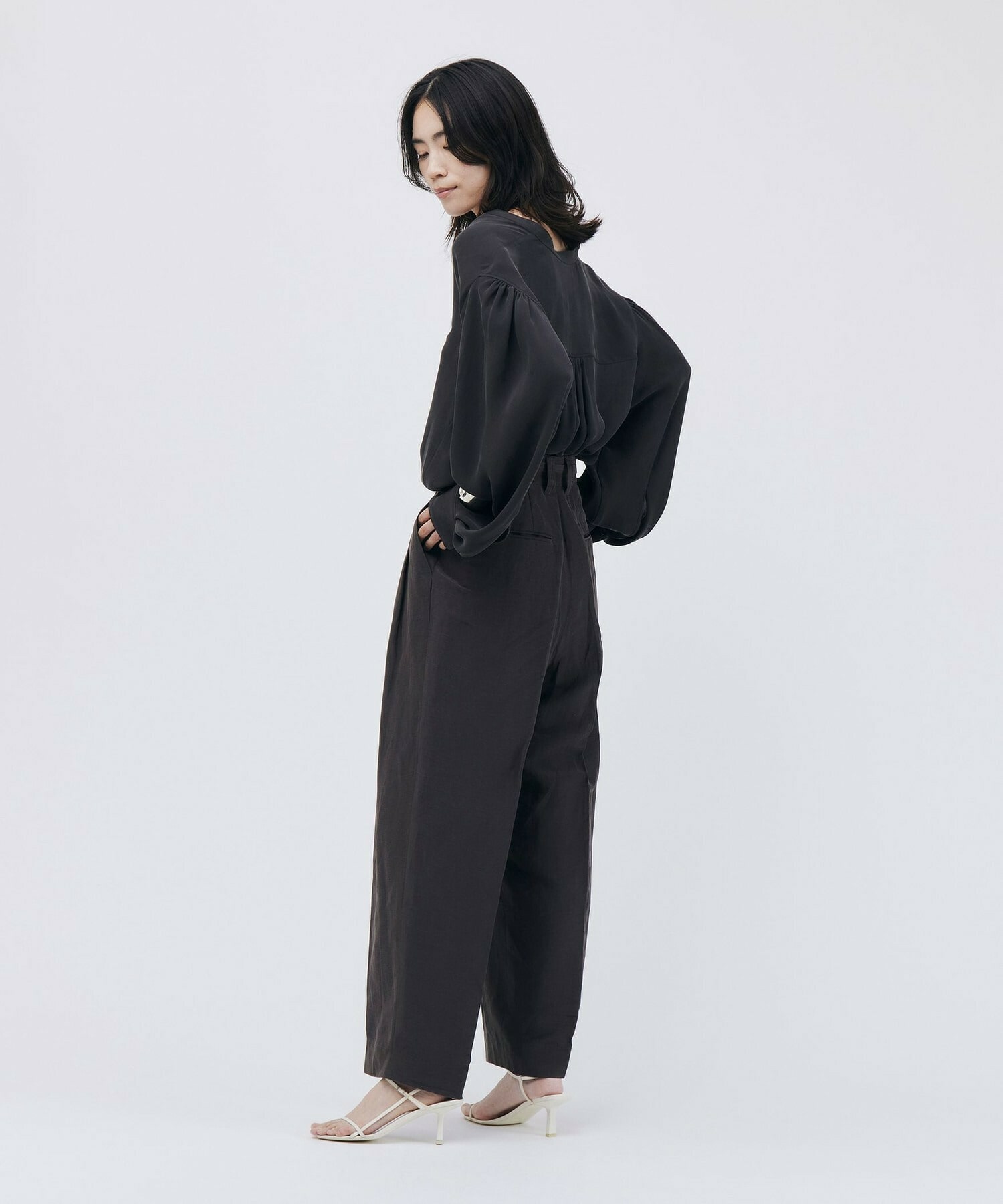 【unbilanc】フォードワイドパンツ 詳細画像 ブラウン 2