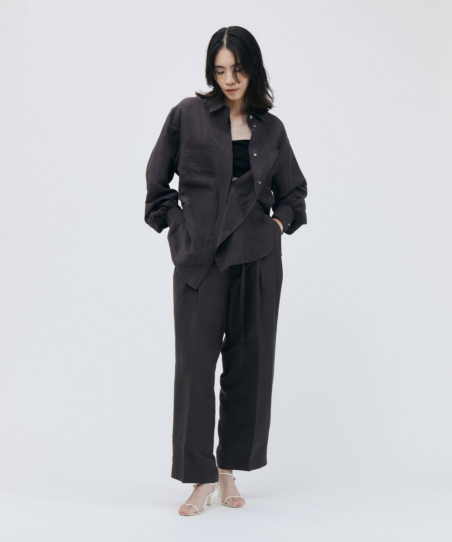 【unbilanc】フォードワイドパンツ 詳細画像 ブラウン 20