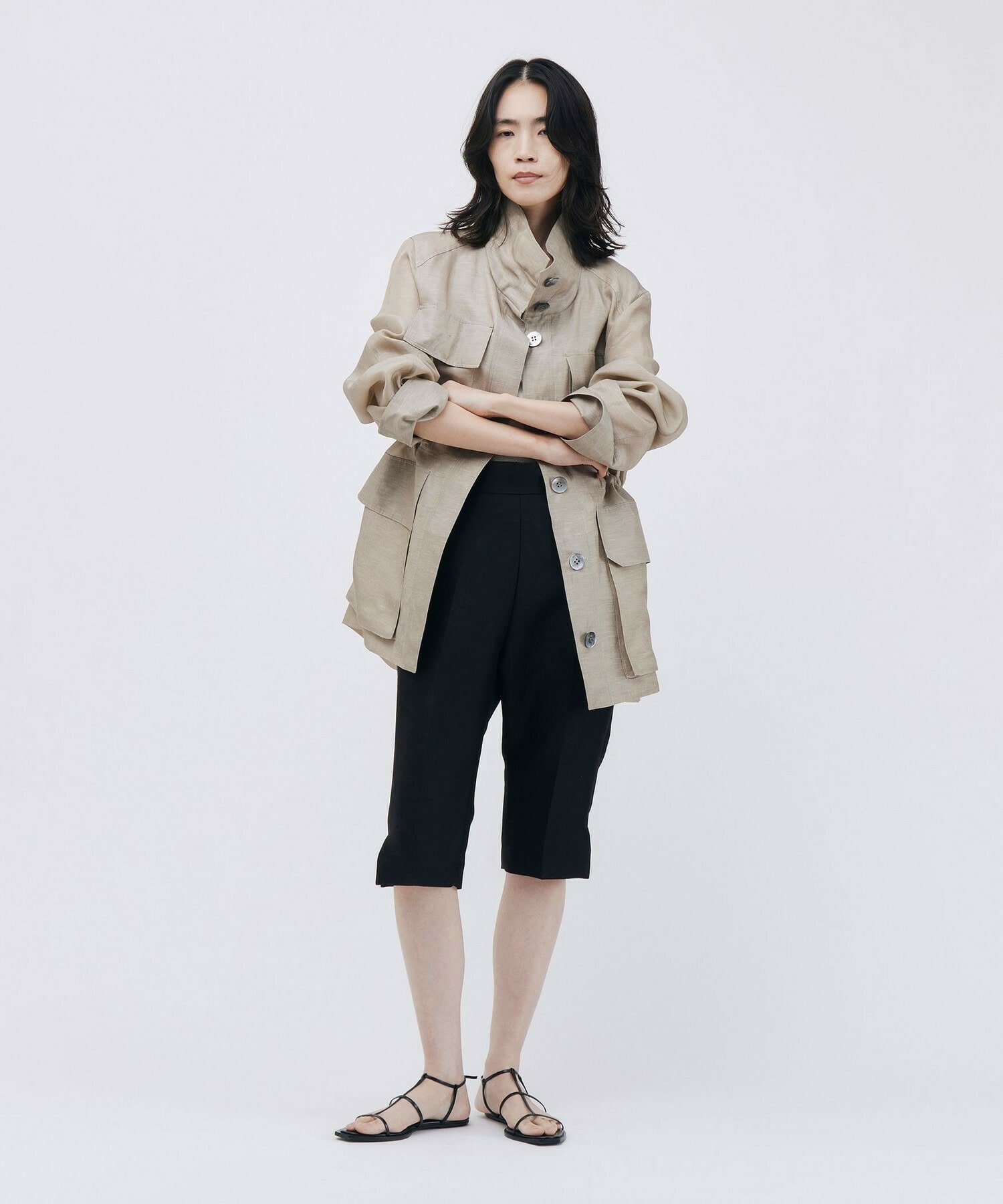 【unbilanc】ストークカプリパンツ 詳細画像 ブラック 10