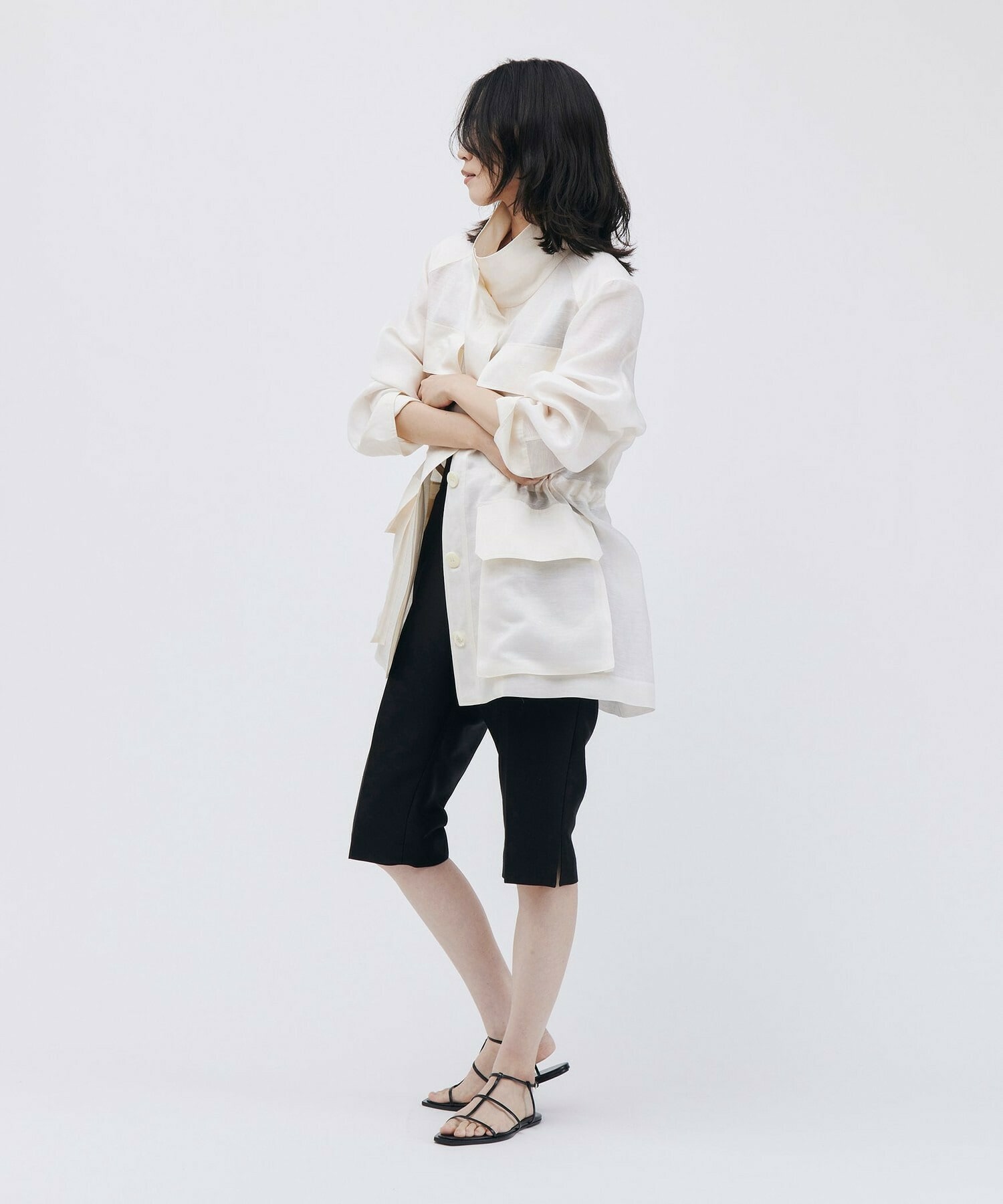 【unbilanc】ストークカプリパンツ 詳細画像 ブラック 2