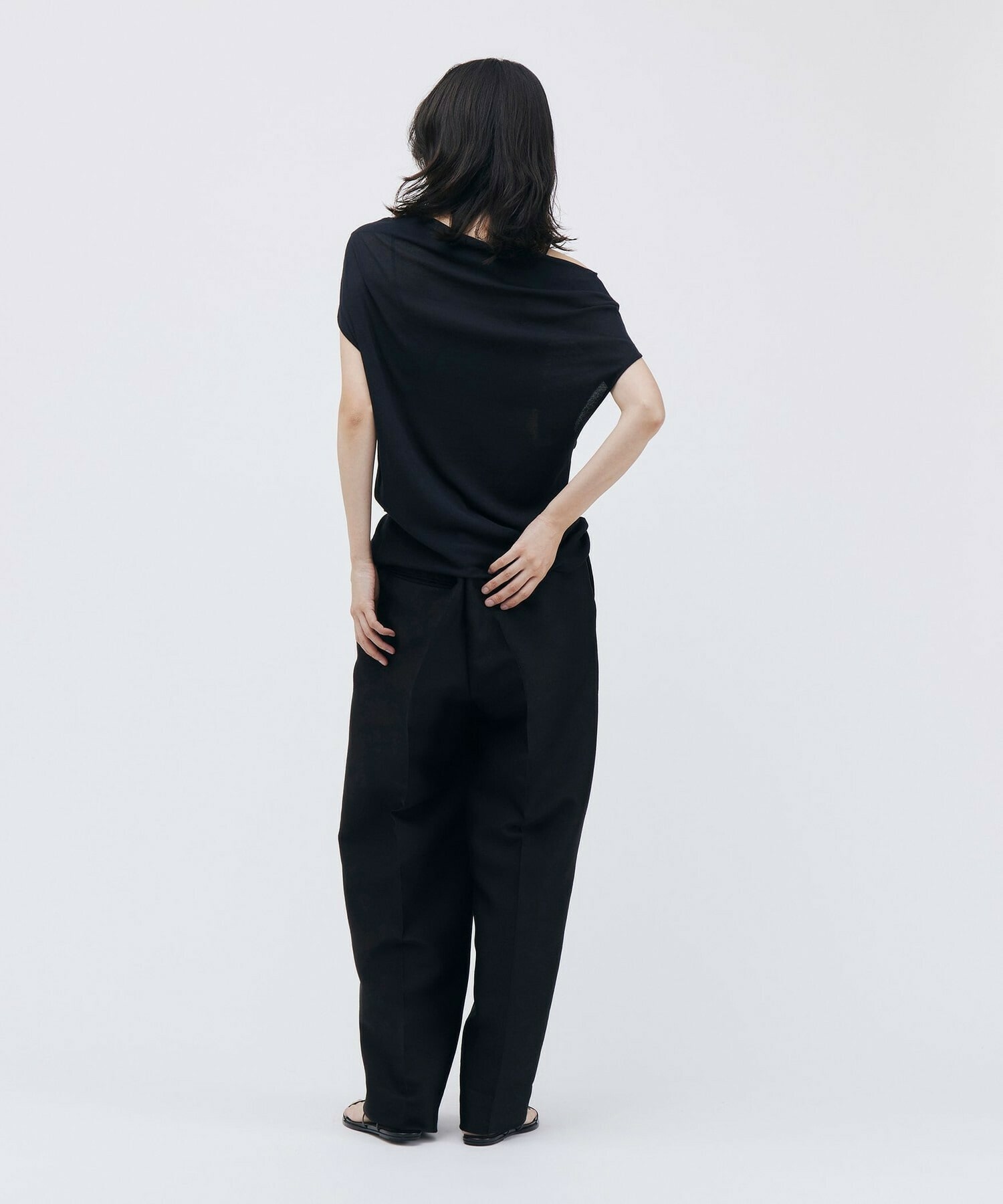 【unbilanc】ストークパンツ 詳細画像 ブラック 7