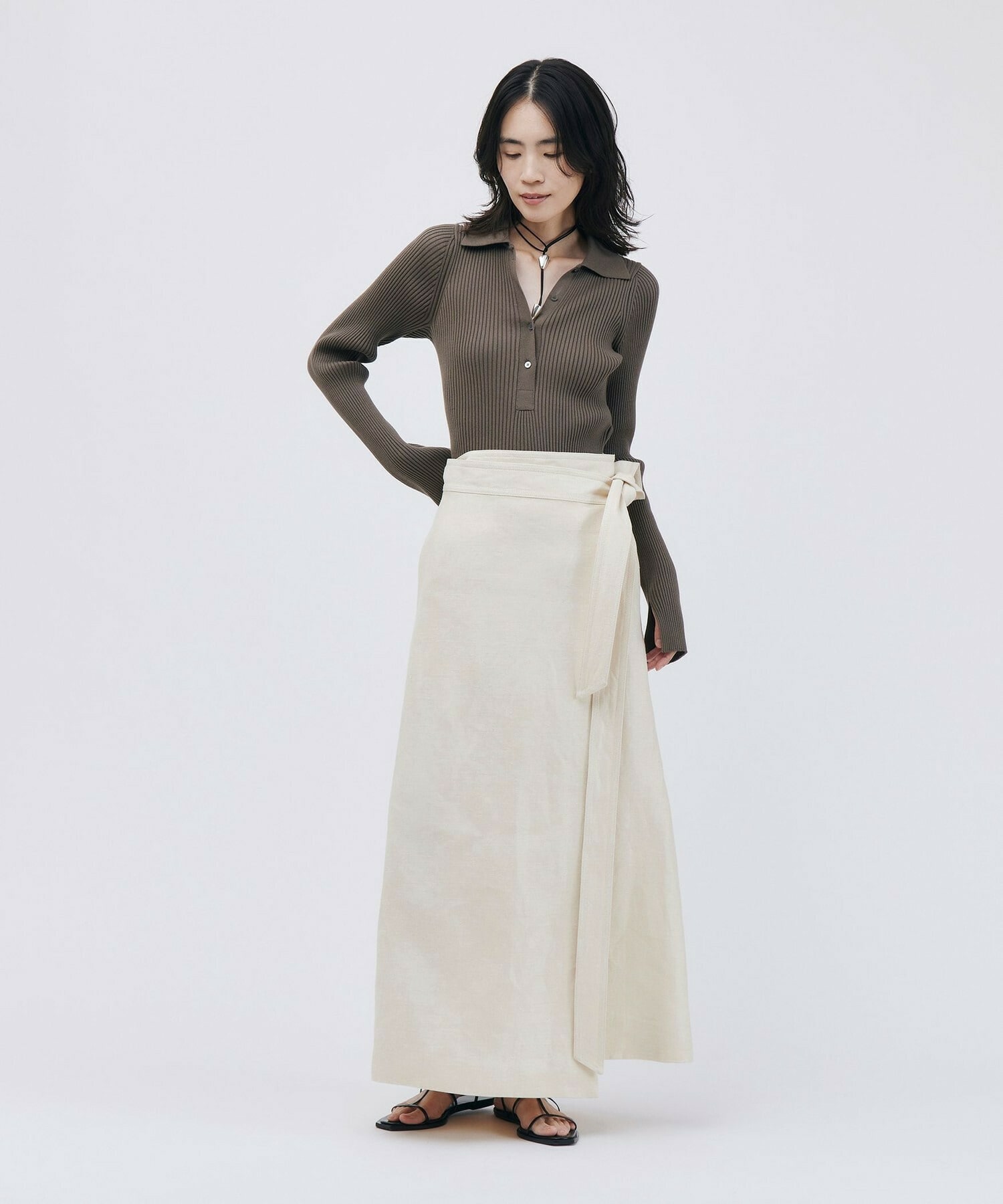 【unbilanc】ブライトンラップスカート 詳細画像 キナリ 1