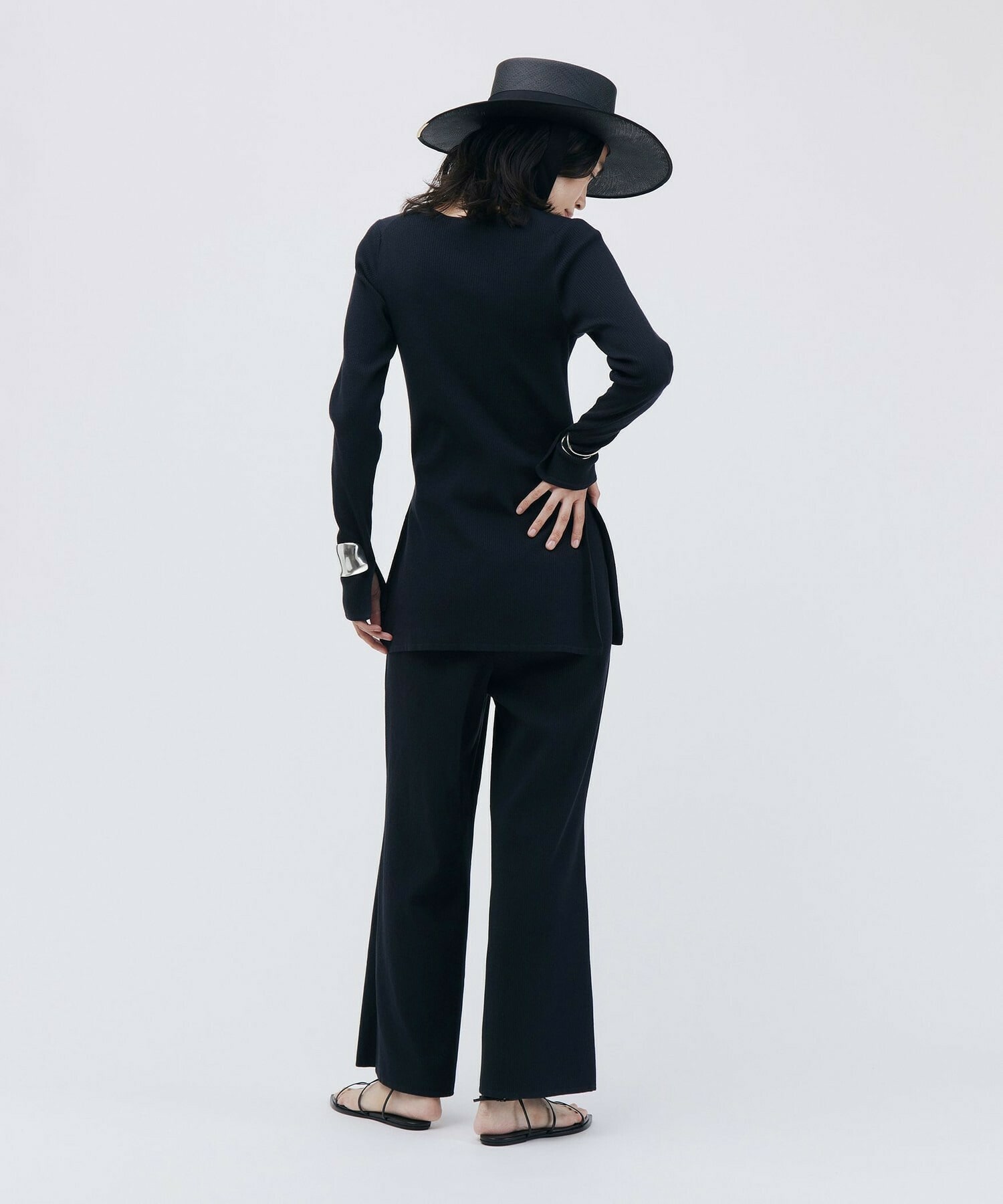 【unbilanc】トルクニットパンツ 詳細画像 ダークネイビー 15