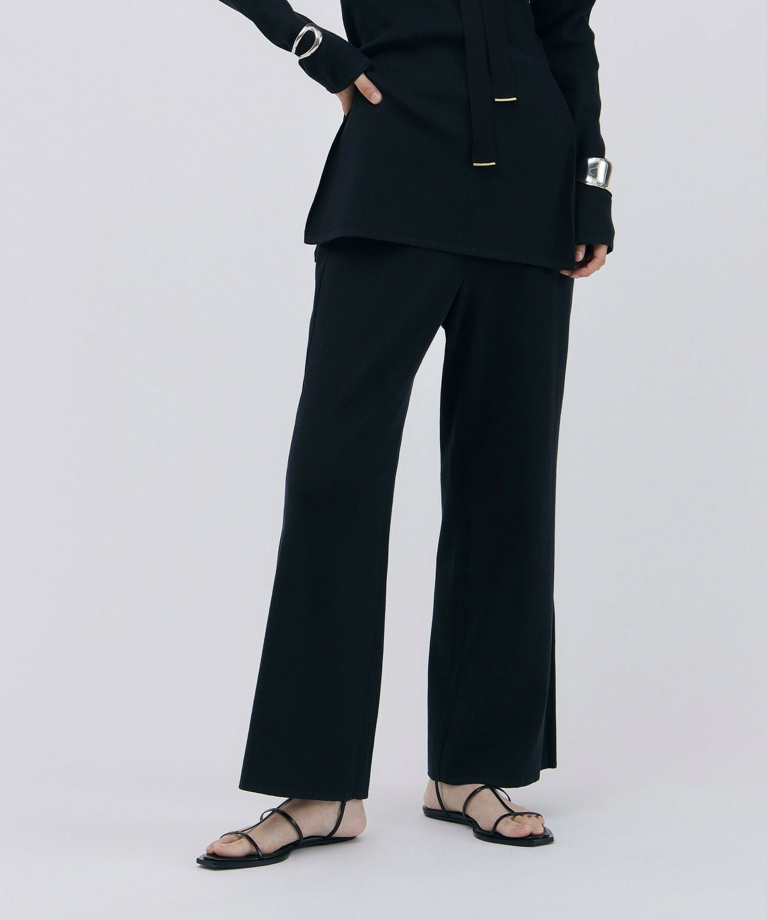 【unbilanc】トルクニットパンツ 詳細画像 ダークネイビー 1