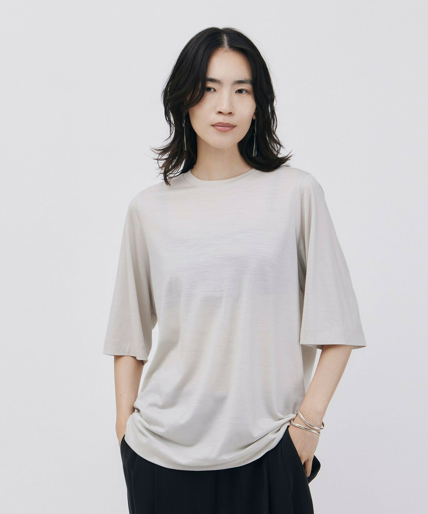 【unbilanc】ラナTシャツ 詳細画像 ライトグレー 1