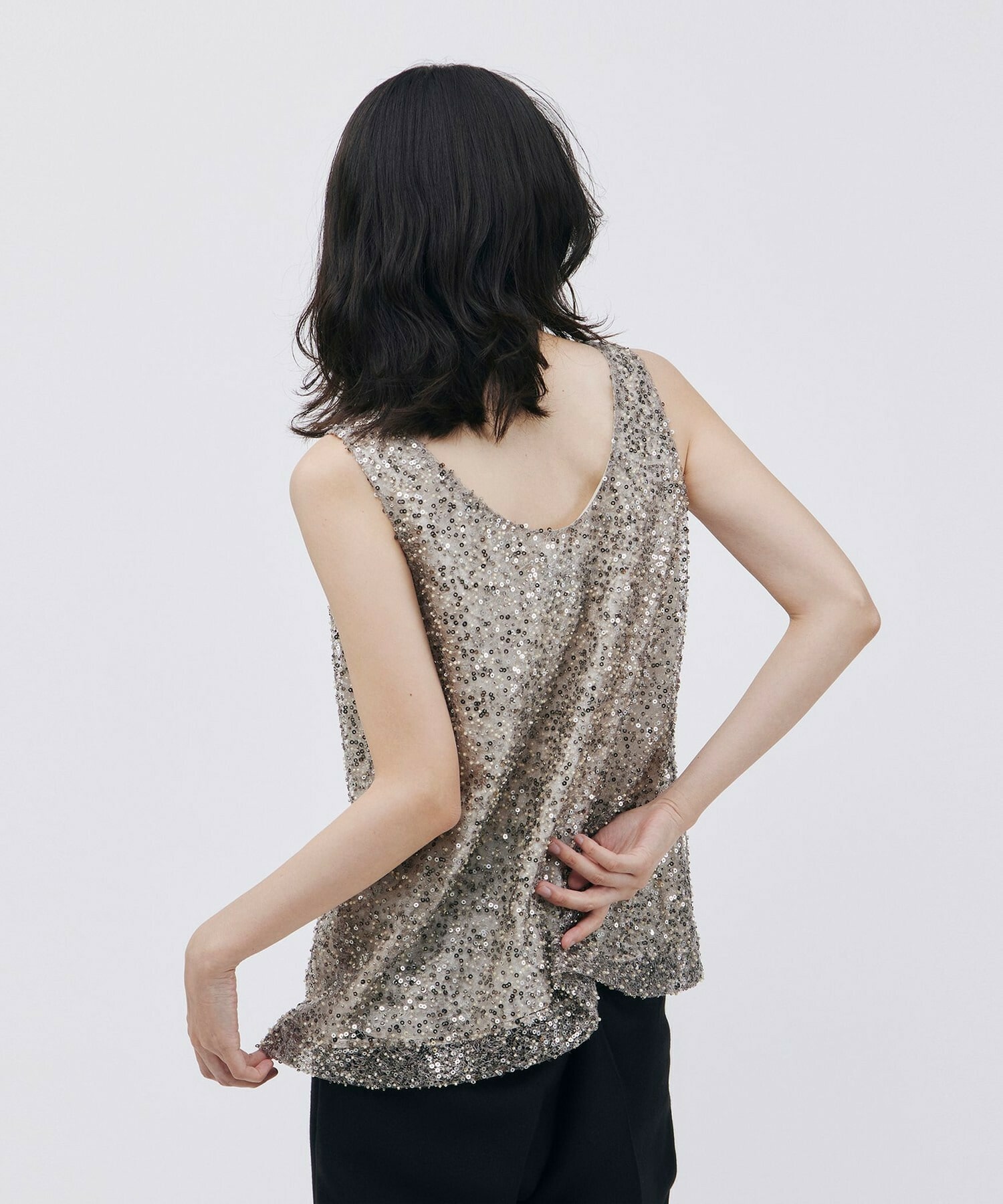 【unbilanc】シャングリラノースリーブ 詳細画像 グレー 2