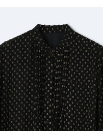 【L'EQUIPE】シフォンドット箔プリントワンピース 詳細画像 ブラック 10