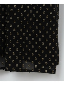 【L'EQUIPE】シフォンドット箔プリントワンピース 詳細画像 ブラック 12