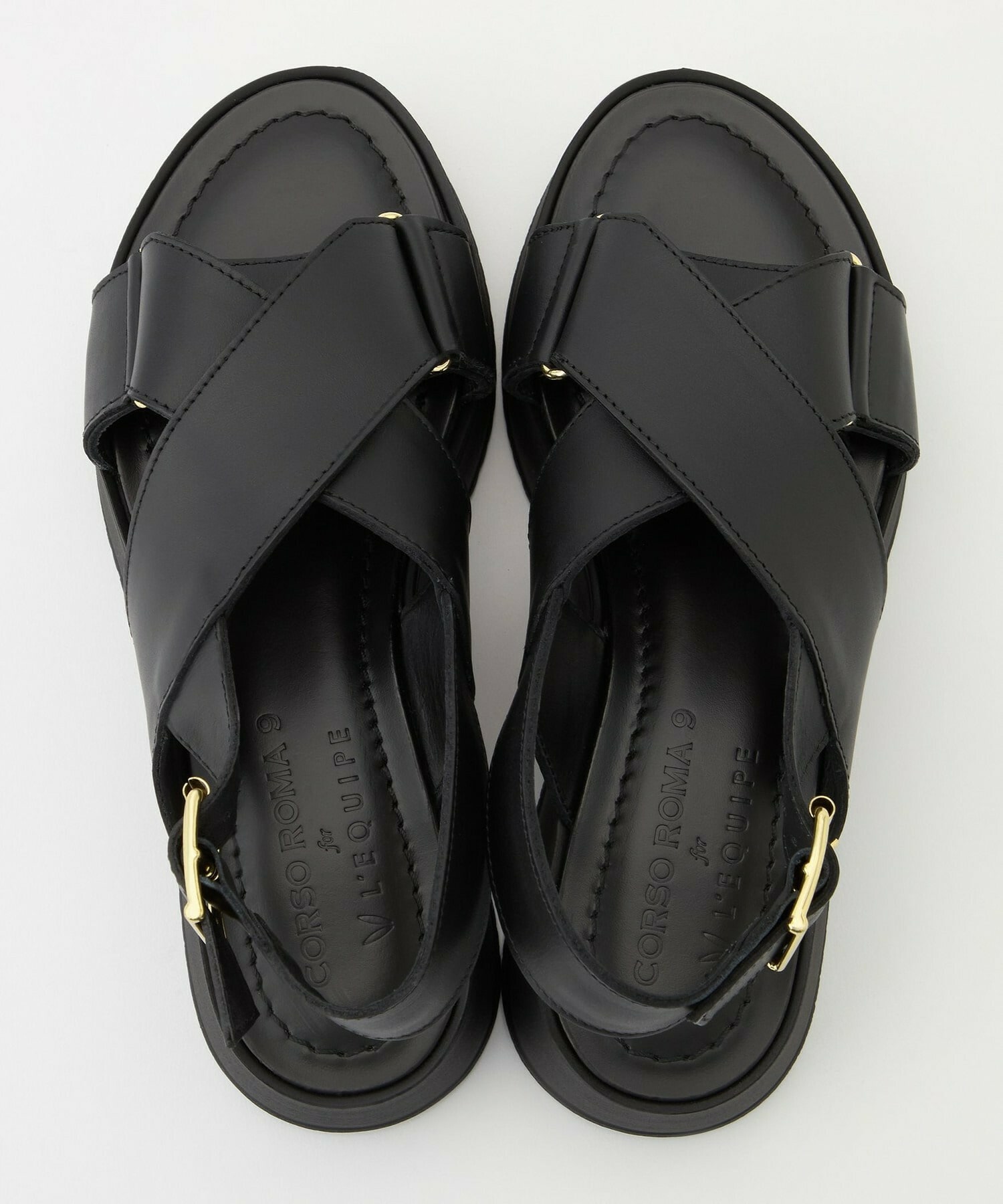 【L'EQUIPE】［eclat 2026年5月号掲載商品］L&rsquo;EQUIPE &times; CORSO ROMA 厚底ベルテッドサンダル 詳細画像 ライトブラウン 7