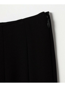 【L'EQUIPE】バックサテンプリーツスカート 詳細画像 ブラック 3