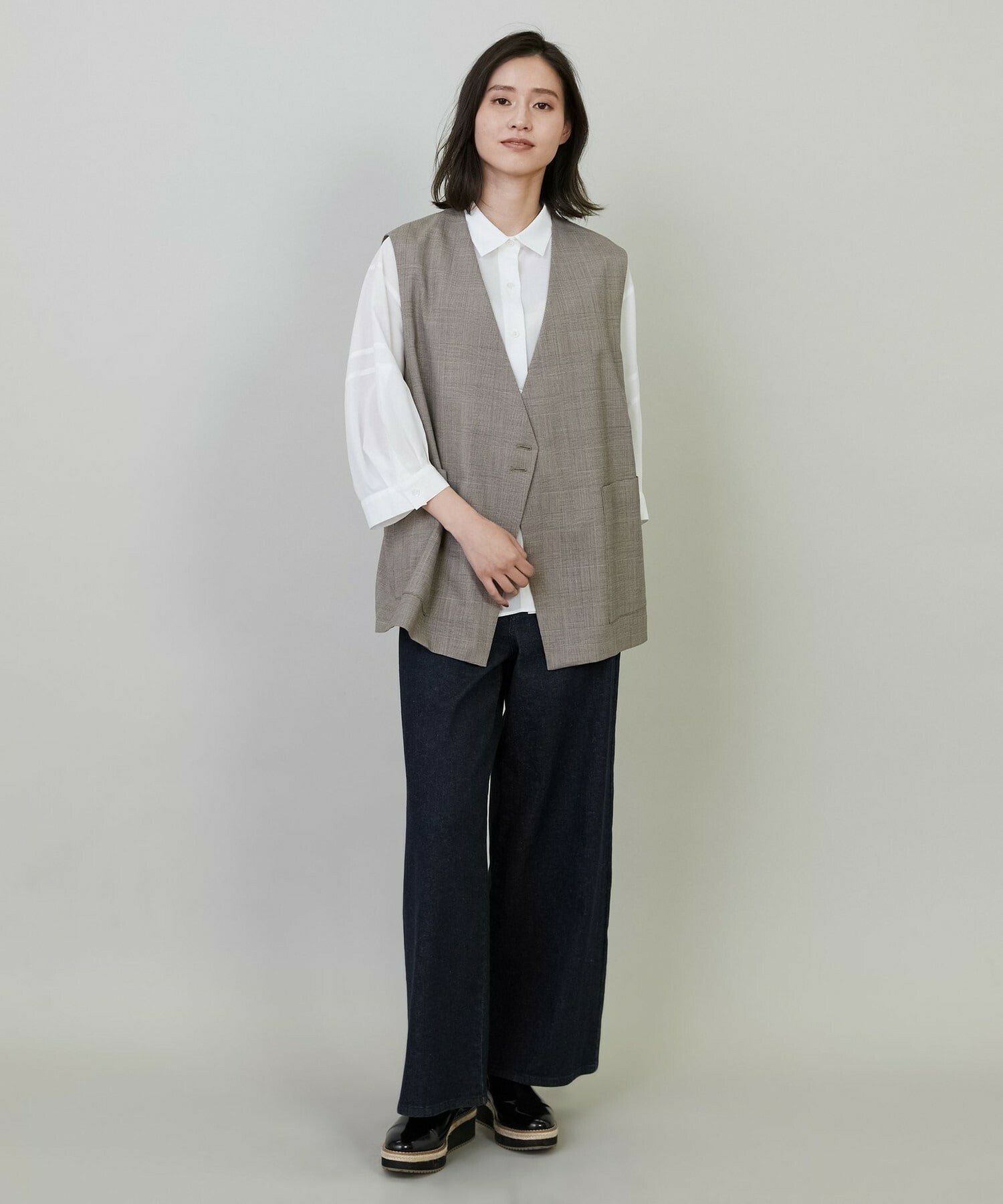 【L'EQUIPE】9ozストレッチデニムパンツ 詳細画像 グレー 13