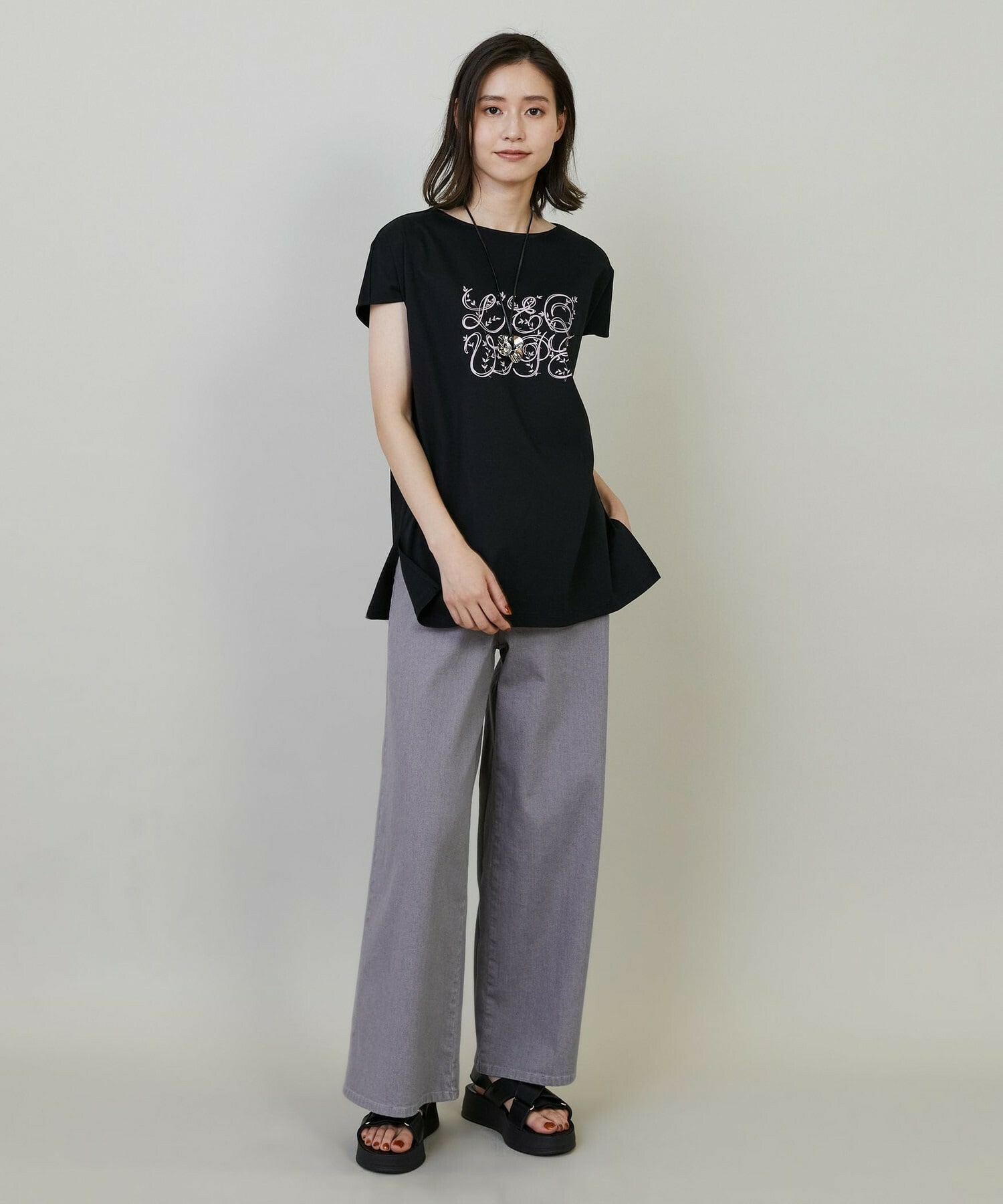 【L'EQUIPE】9ozストレッチデニムパンツ 詳細画像 グレー 2