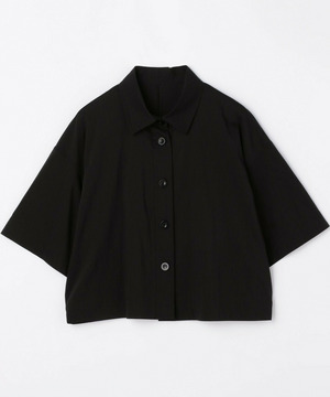 【L'EQUIPE】クレープタイプライターストレッチショート丈シャツ 詳細画像 ブラック 1