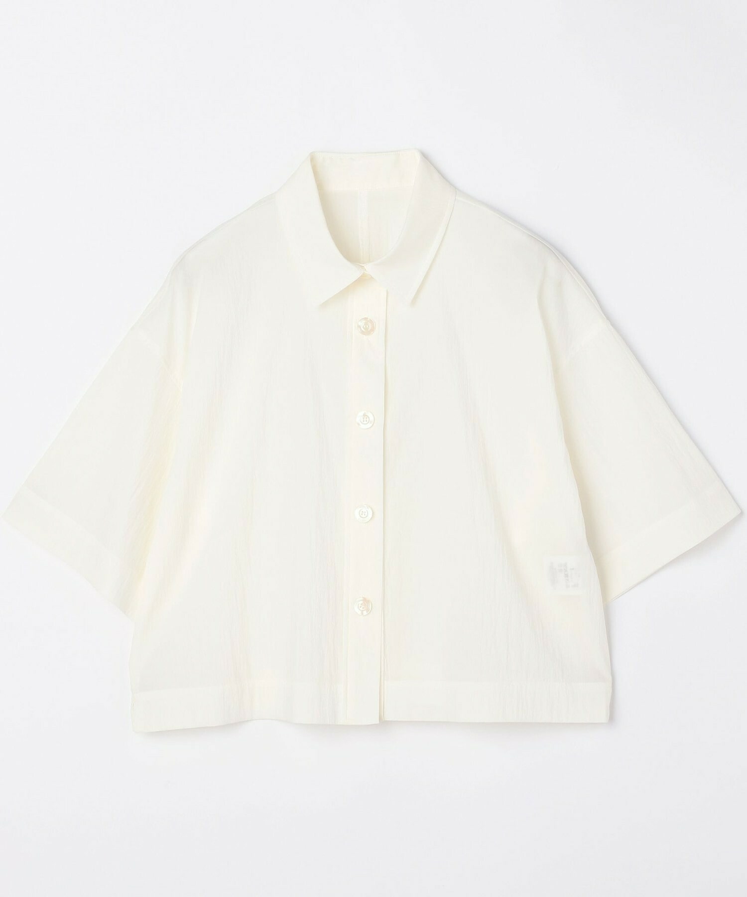 【L'EQUIPE】クレープタイプライターストレッチショート丈シャツ 詳細画像 ブラック 10