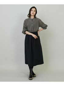 【L'EQUIPE】グレンチェックオーガンジーブラウス 詳細画像 グレー系その他 10