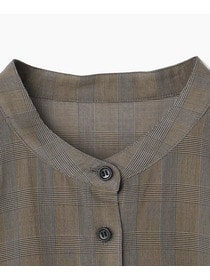 【L'EQUIPE】グレンチェックオーガンジーブラウス 詳細画像 グレー系その他 15