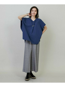 【L'EQUIPE】タイプライターバイオストレッチブラウス 詳細画像 ブラック 2