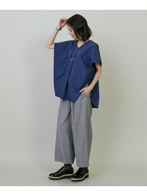 【L'EQUIPE】タイプライターバイオストレッチブラウス 詳細画像 ブラック 4