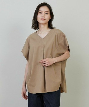 【L'EQUIPE】タイプライターバイオストレッチブラウス 詳細画像 ベージュ 1