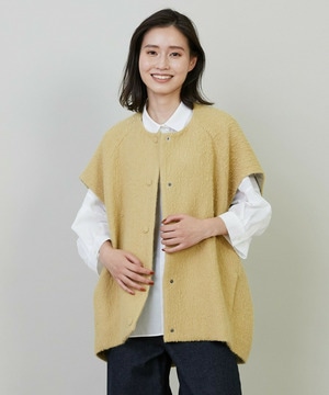 【L'EQUIPE】アルパカショートスリーブジャケット 詳細画像 イエロー 1