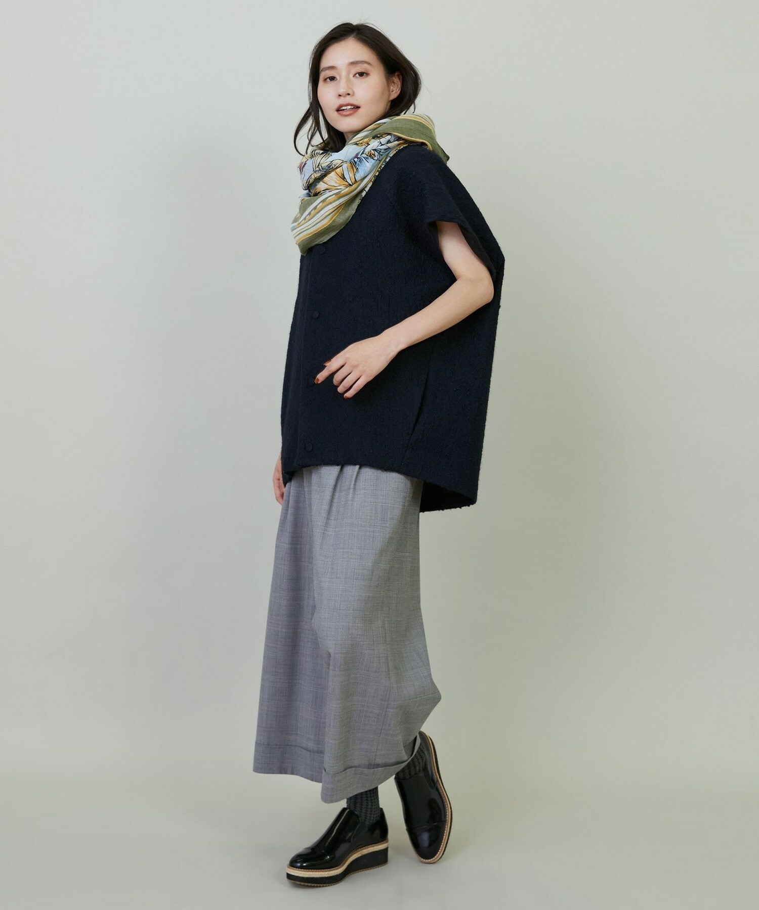 【L'EQUIPE】アルパカショートスリーブジャケット 詳細画像 ブラック 12