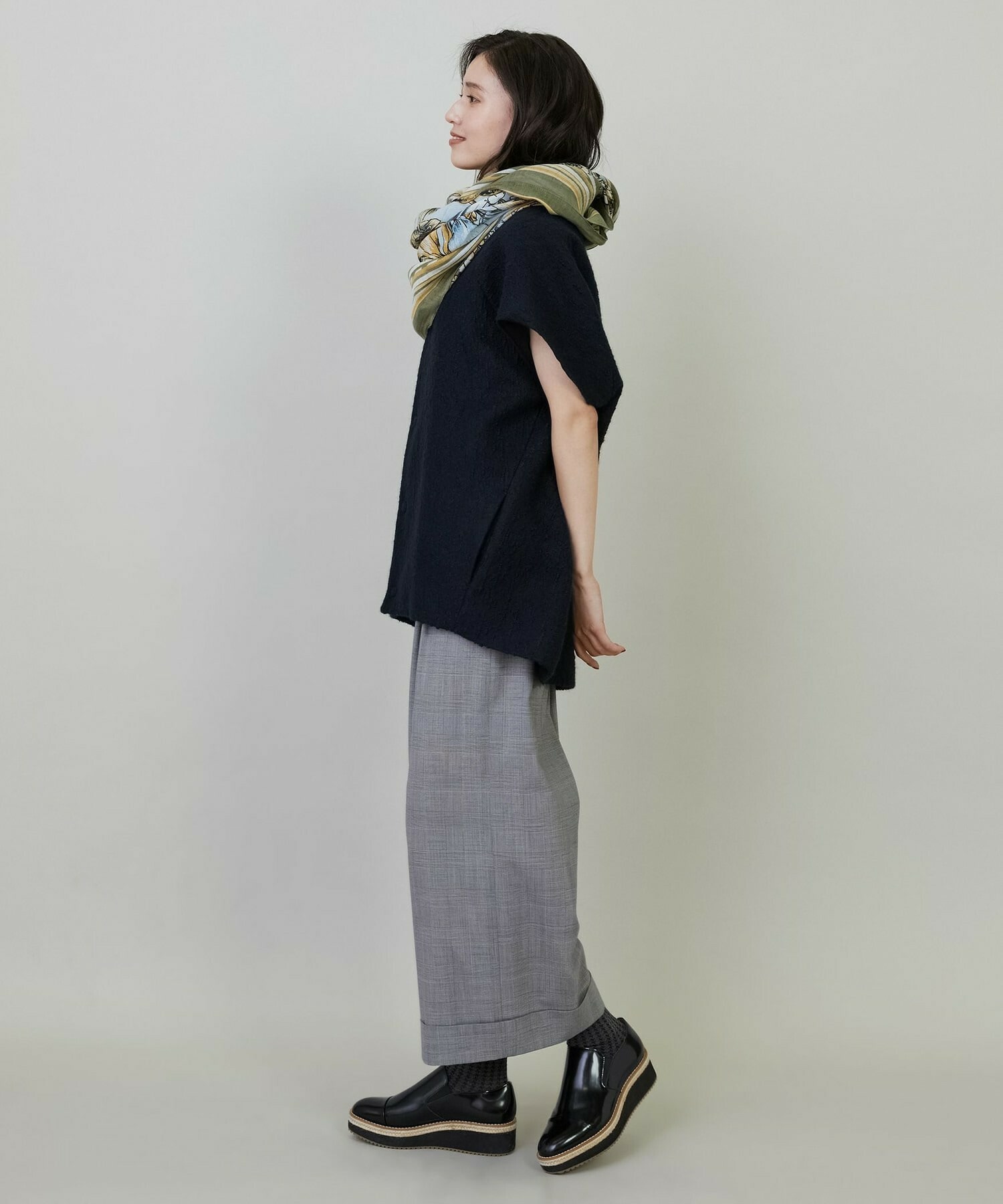 【L'EQUIPE】アルパカショートスリーブジャケット 詳細画像 ブラック 13