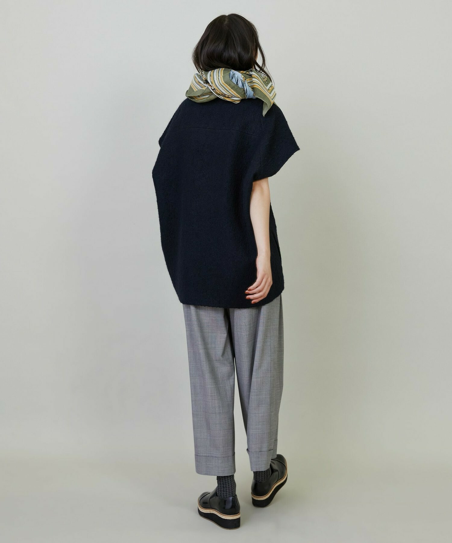 【L'EQUIPE】アルパカショートスリーブジャケット 詳細画像 ブラック 14