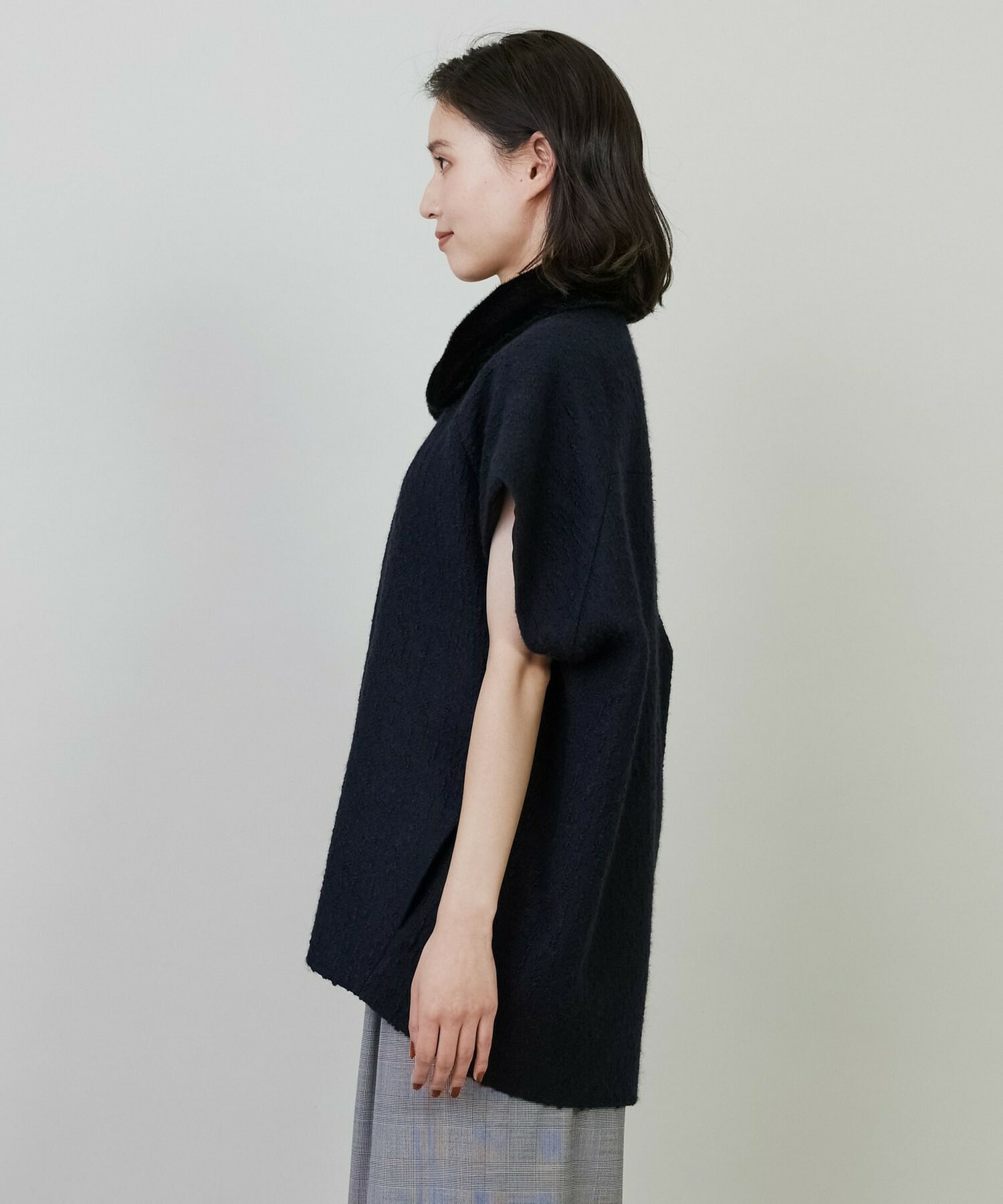 【L'EQUIPE】アルパカショートスリーブジャケット 詳細画像 ブラック 16